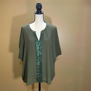 Juicy Couture flowy top with sequins